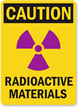 Caution Radioactive Materials Sign