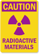 Caution Radioactive Materials Sign