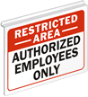 Restricted Area Authorized Employees Only Sign