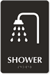 Shower Tactile Touch Braille Engraved Sign