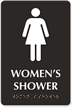 Women's Shower Tactile Touch Braille Engraved Door Sign