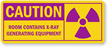 Caution: Room Contains X-Ray Generating Equipment Sign