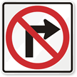 No Right Turn Sign (Symbol)