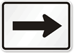 One Direction Arrow Symbol - Route Marker Sign