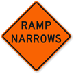 Ramp Narrows - Traffic Sign