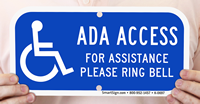ADA Access Sign With Accessible Symbol