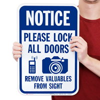 Lock All Doors With Cell Phone And Camera Graphic