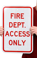 Fire Dept. Access Only Fire And Emergency Signs