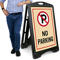 No Parking Sidewalk Sign