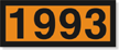 Orange Panel Number Placards