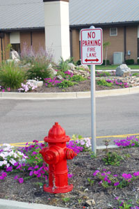 No Parking Fire Lane Sign