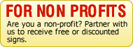 Free Parking Signs for Qualified Non-Profit