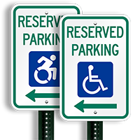 Reserved Parking Aluminum ADA Handicapped Signs