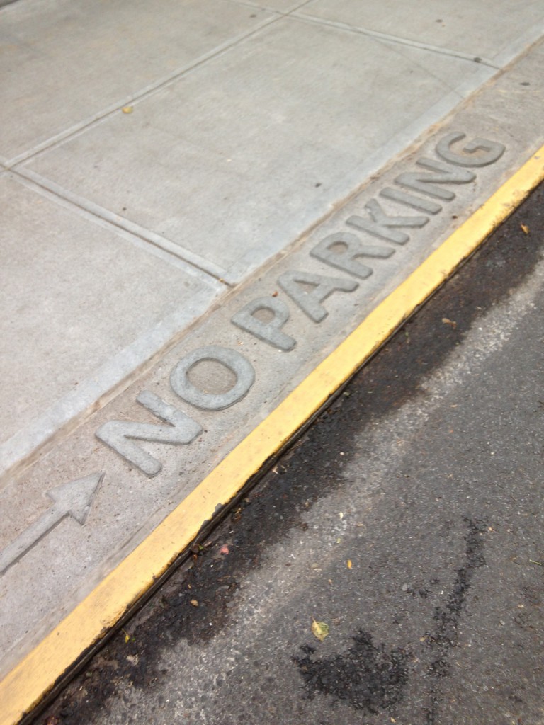 no parking stencil