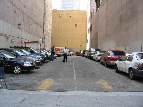 Parking alley in Los Angeles