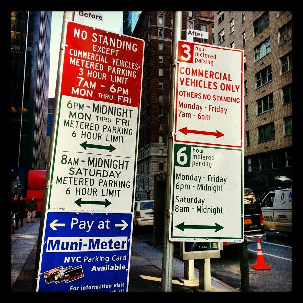 New York City parking signs