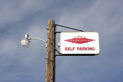 self parking sign