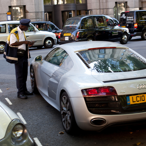 Audi being ticketed in UK