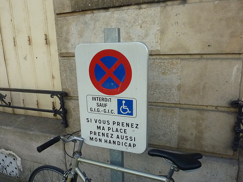 french disability sign