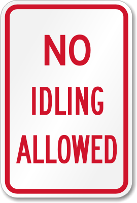 no idling allowed sign