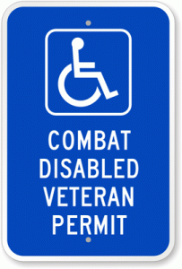 Combat-Disabled-Veteran-Permit-Sign-K-8629