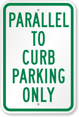 Curb Parking Only Sign