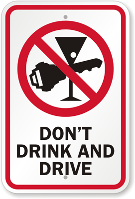Don’t Drink and Drive sign
