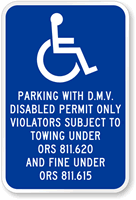 Disabled Parking Permit from MyParkingSign.com