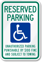 Handicapped Permit from MyParkingSign.com
