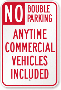 no double parking sign