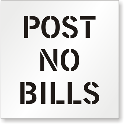 Post no bills sign