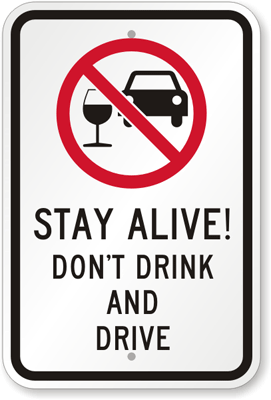 Don't Drive Drunk sign from RoadTrafficSigns.com
