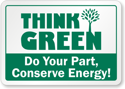 Do your part - conserve energy label