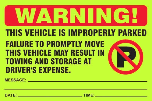 No Parking Illegally Parked Vehicles Will Be Towed Away PARK0073 Sticker 