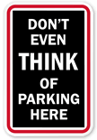 Church Parking Signs