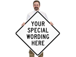 Custom Diamond Shaped Metal Signs