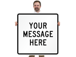 Custom Square Shaped Metal Signs