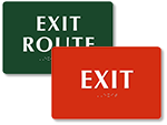 Braille Exit Signs | Tactile Exit Signs