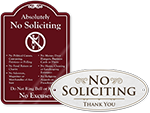 No Soliciting Door Sign