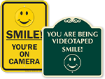 More Smile You're on Camera Signs