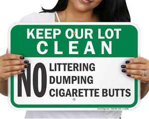 Keep Clean Signs