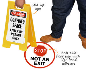 Do Not Enter Floor Signs