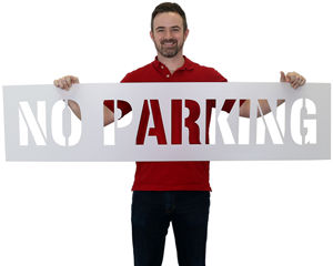 No Parking Stencils
