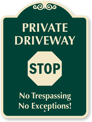 Private Driveway Signs – Free Shipping from MyParkingSign