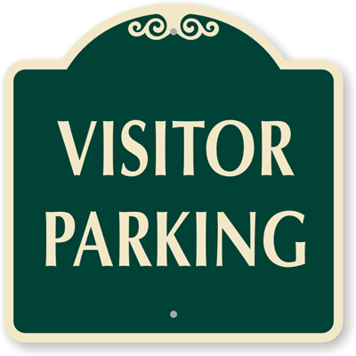 Welcome Guest Parking Only 12x18 Aluminum Sign UV Pro Made in USA Blue/White 
