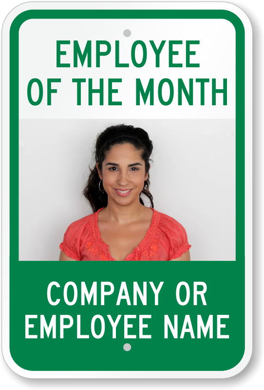 Employee Copy Sign Custom Employee Of The Month Logo Sign
