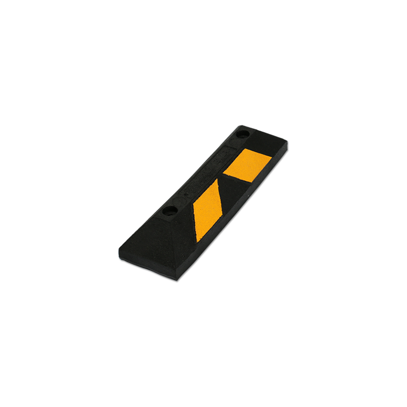 Rubber Home Parking Wheel Stop, Yellow Strips Signs
