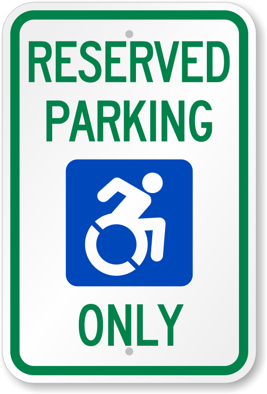 Reserved Parking Only Sign Access Icon Sku K 1449 N