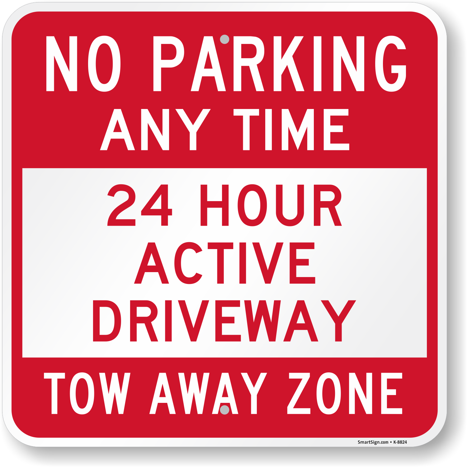 18 x 24 Heavy-Gauge Aluminum Rust Proof Parking Sign Made in The USA No Parking On The Grass Protect Your Business & Municipality 