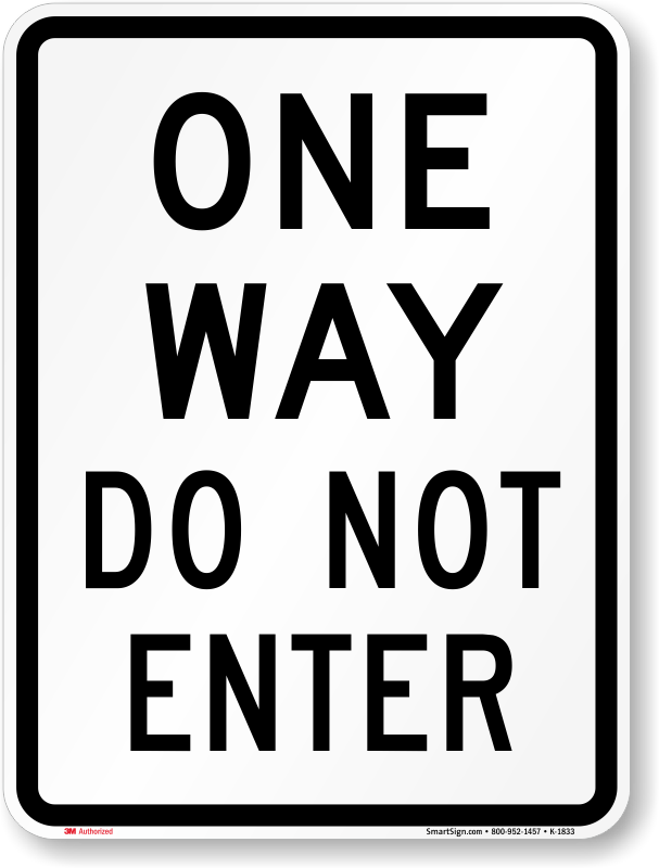One Way Do Not Enter Sign Sku K 13